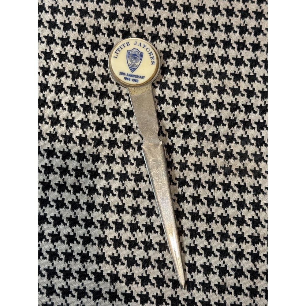 Jaycees‎ 20th Anniversary Letter Opener 1948-1968, VTG, Lititz PA